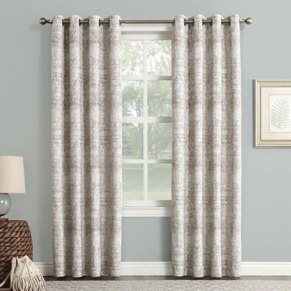 Sun Zero - 84"x50" Darren Distressed Global Blackout Lined Gr Camel
